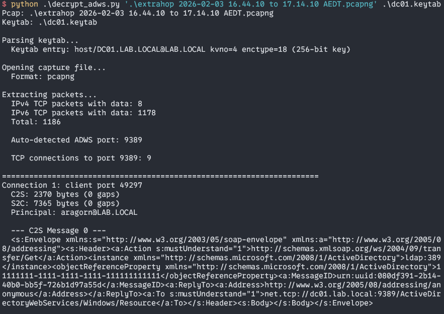 Decryption Tool Output